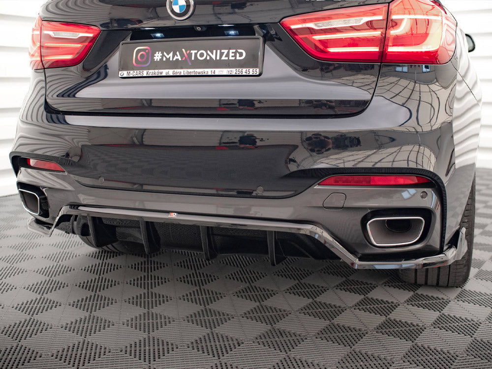 Maxton Design - CENTRAL REAR SPLITTER (VERTICAL BARS) BMW X6 M SPORT F16