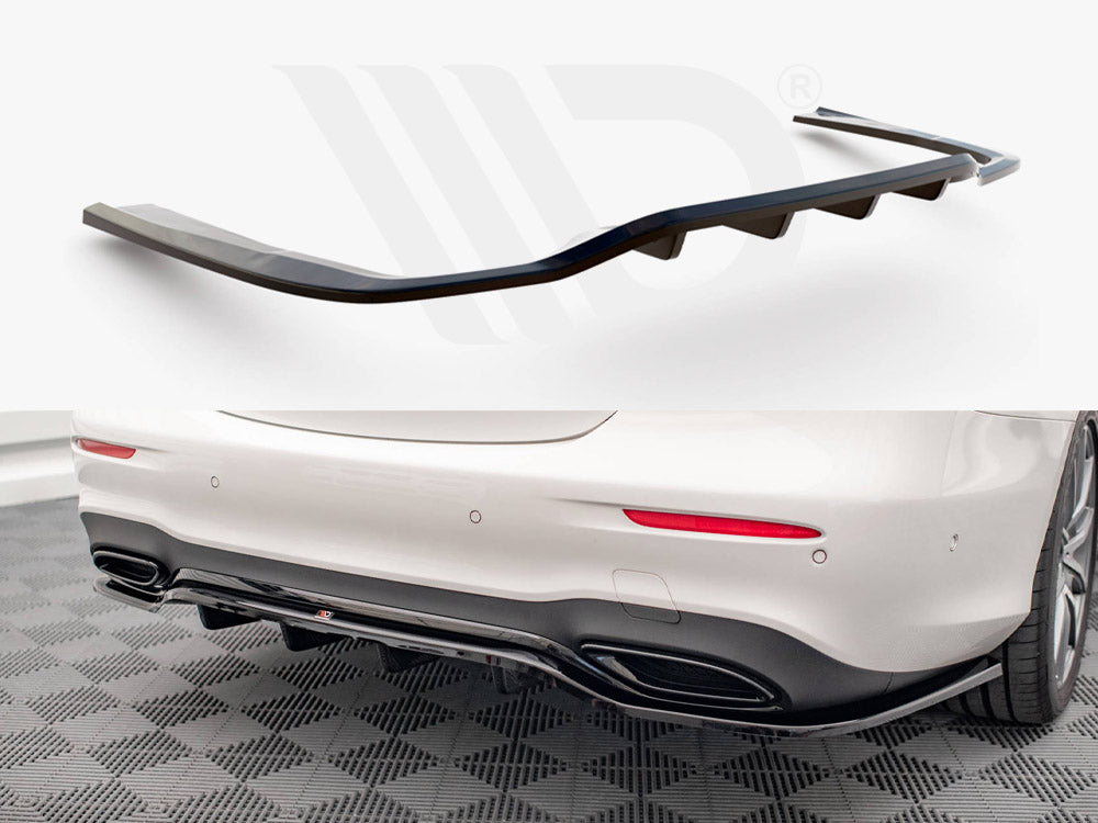 Maxton Design - Central Rear Splitter (Vertical Bars) Mercedes E AMG-Line Sedan W213 Facelift