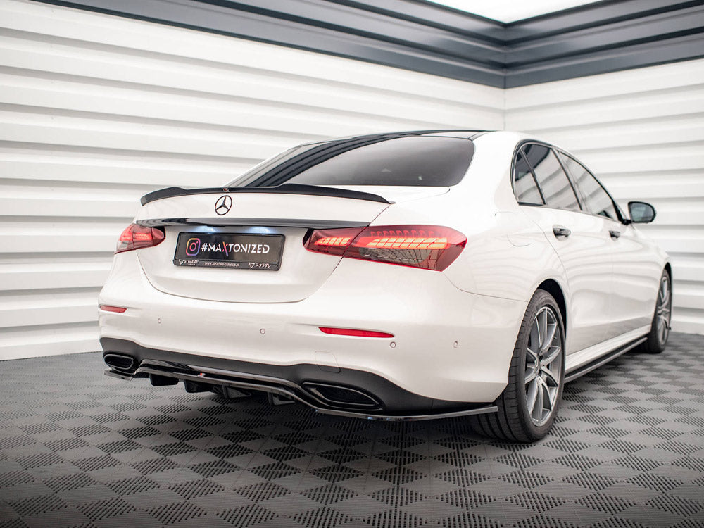 Maxton Design - Central Rear Splitter (Vertical Bars) Mercedes E AMG-Line Sedan W213 Facelift
