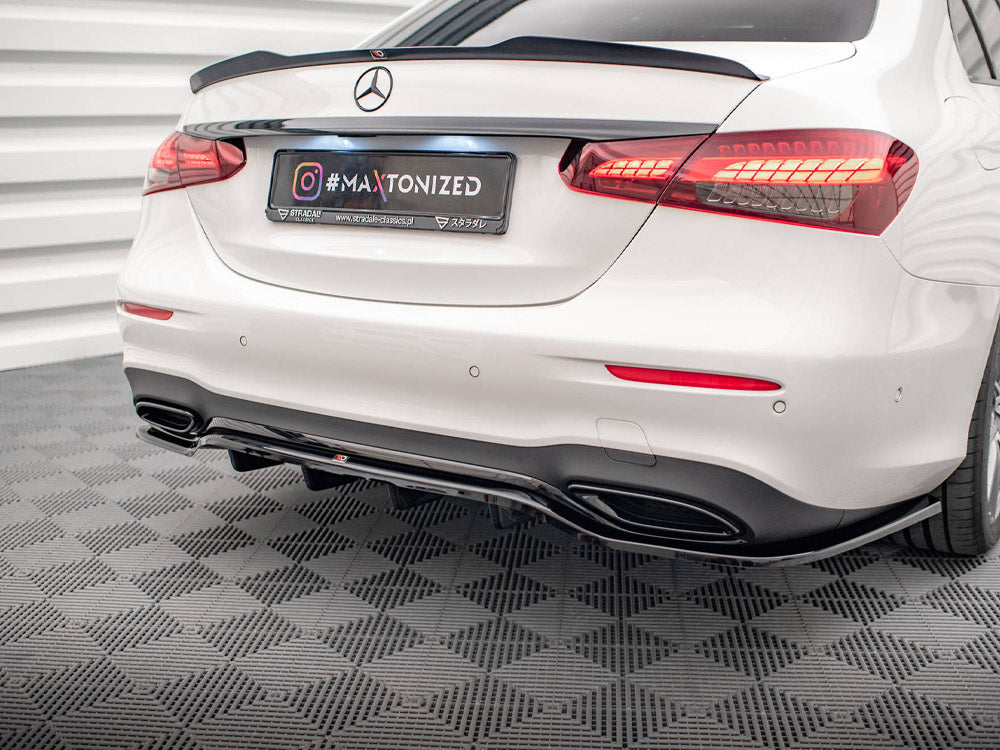 Maxton Design - Central Rear Splitter (Vertical Bars) Mercedes E AMG-Line Sedan W213 Facelift