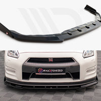 Maxton Design - FRONT SPLITTER + FLAPS NISSAN GTR R35 1ST FACELIFT