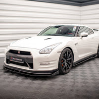 Maxton Design - FRONT SPLITTER + FLAPS NISSAN GTR R35 1ST FACELIFT