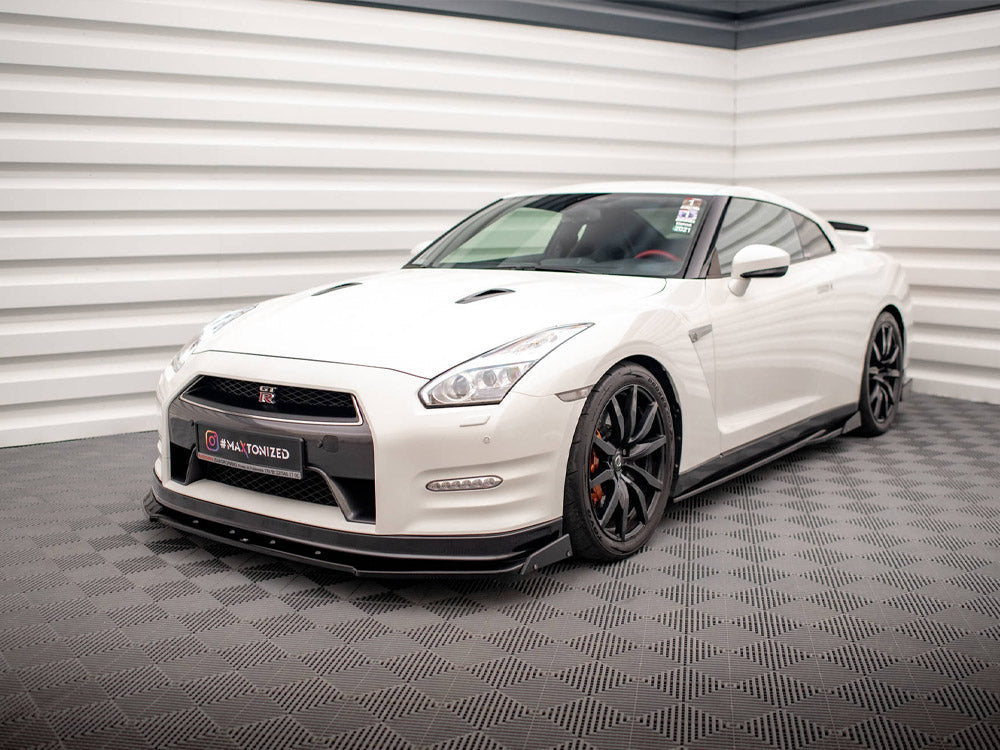 Maxton Design - FRONT SPLITTER + FLAPS NISSAN GTR R35 1ST FACELIFT