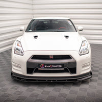 Maxton Design - FRONT SPLITTER + FLAPS NISSAN GTR R35 1ST FACELIFT
