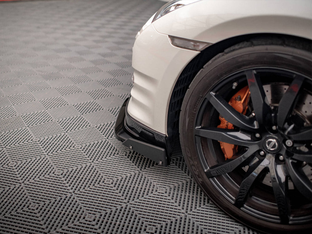 Maxton Design - FRONT SPLITTER + FLAPS NISSAN GTR R35 1ST FACELIFT