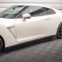 Maxton Design - SIDE SKIRTS DIFFUSERS + FLAPS NISSAN GTR R35 1ST FACELIFT