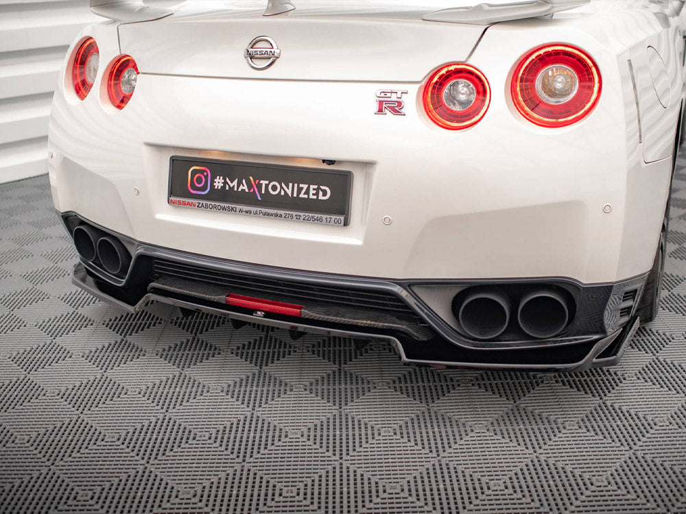 Maxton Design - CENTRAL REAR SPLITTER (VERTICAL BARS) NISSAN GTR R35 1ST FACELIFT