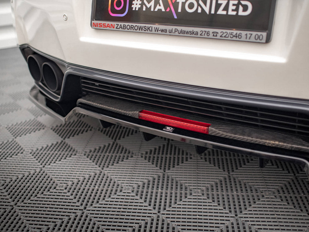 Maxton Design - CENTRAL REAR SPLITTER (VERTICAL BARS) NISSAN GTR R35 1ST FACELIFT
