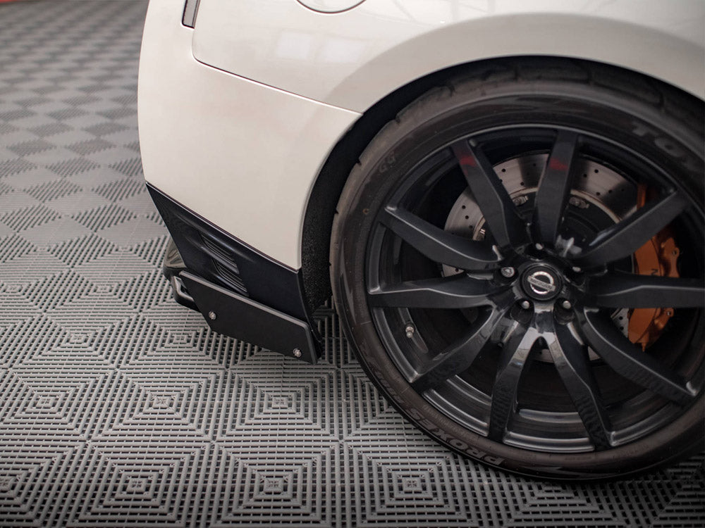 Maxton Design - CENTRAL REAR SPLITTER + FLAPS NISSAN GTR R35 1ST FACELIFT