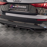 Maxton Design - CENTRAL REAR SPLITTER (VERTICAL BARS) AUDI A3 S-LINE SEDAN 8Y