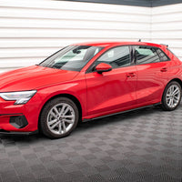 Maxton Design - STREET PRO SIDE SKIRTS DIFFUSERS + FLAPS AUDI A3 8Y
