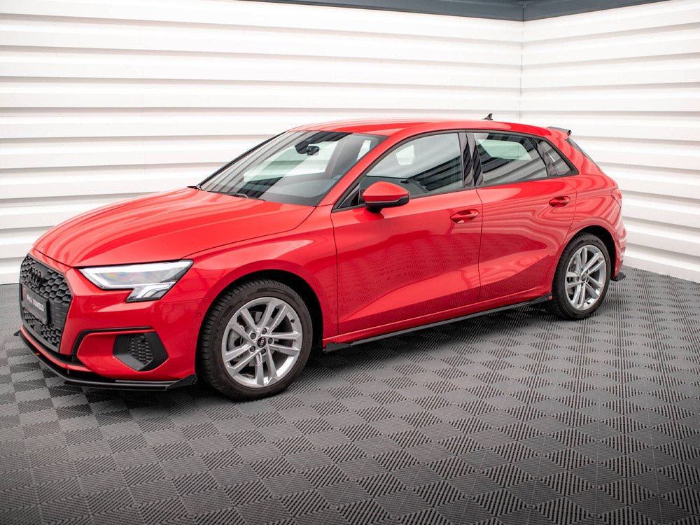 Maxton Design - STREET PRO SIDE SKIRTS DIFFUSERS + FLAPS AUDI A3 8Y
