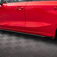 Maxton Design - STREET PRO SIDE SKIRTS DIFFUSERS + FLAPS AUDI A3 8Y