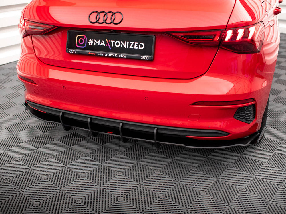 Maxton Design - STREET PRO REAR VALANCE + FLAPS AUDI A3 SPORTBACK 8Y