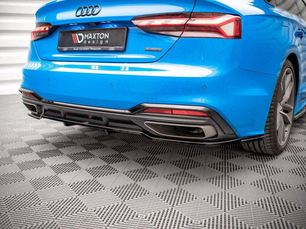 Maxton Design - CENTRAL REAR SPLITTER (VERTICAL BARS) AUDI A5 S-LINE F5 FACELIFT