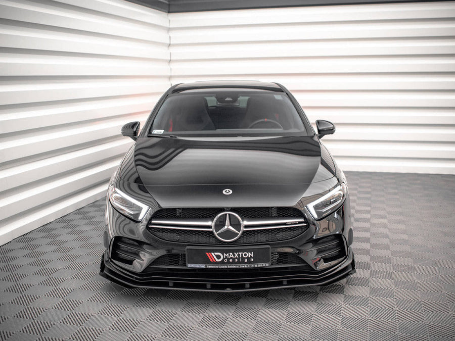 Maxton Design - STREET PRO FRONT SPLITTER + FLAPS MERCEDES A35 AMG / AMG-LINE W177