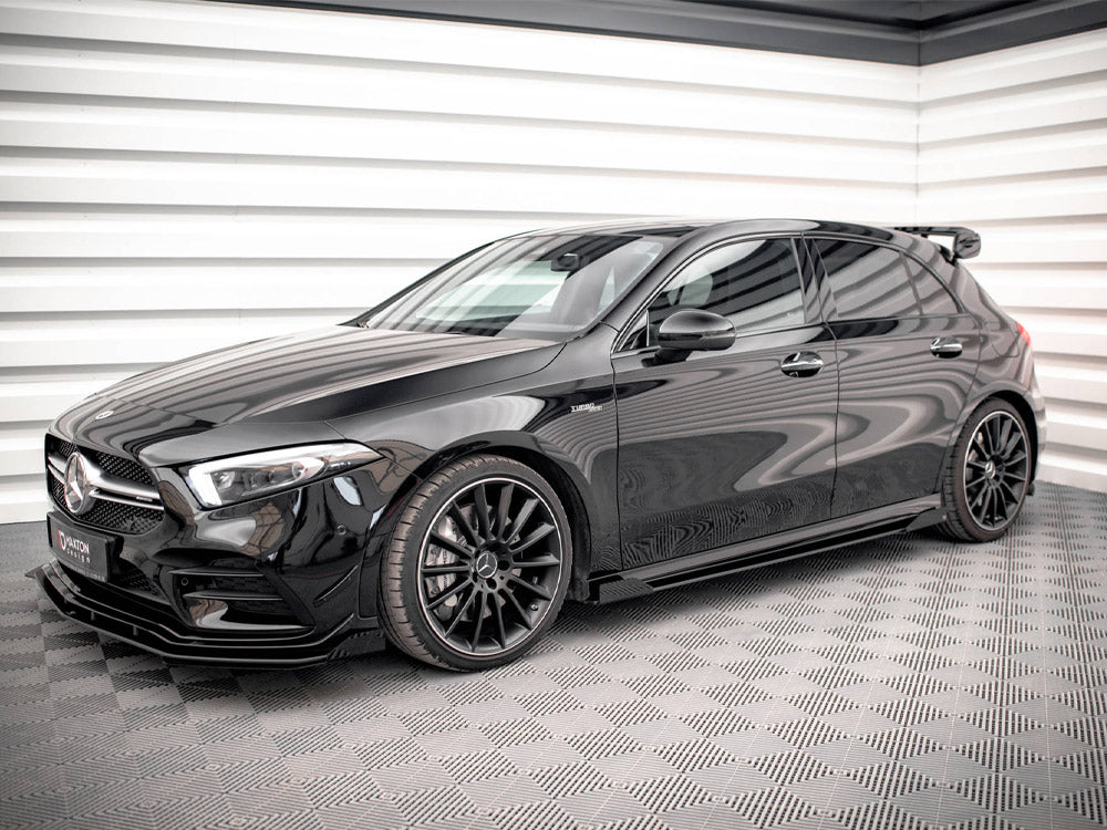Maxton Design - STREET PRO SIDE SKIRTS DIFFUSERS + FLAPS MERCEDES A35 AMG / AMG-LINE W177