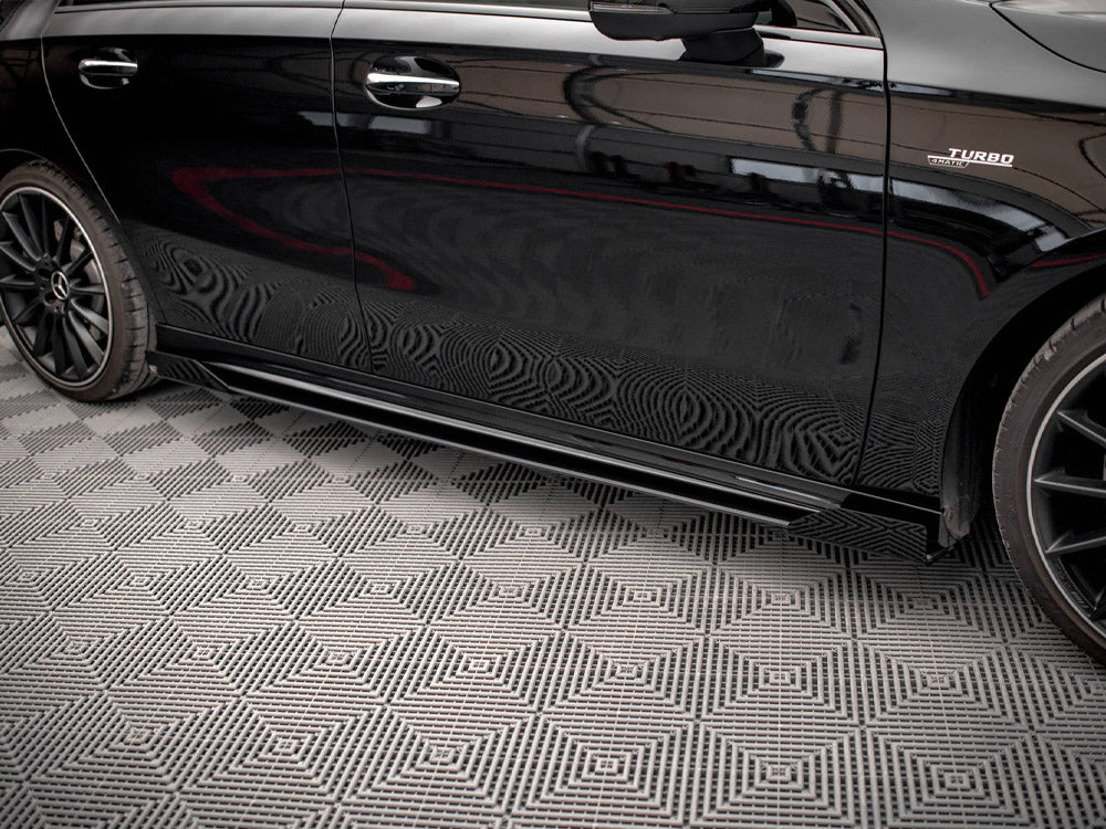 Maxton Design - STREET PRO SIDE SKIRTS DIFFUSERS + FLAPS MERCEDES A35 AMG / AMG-LINE W177