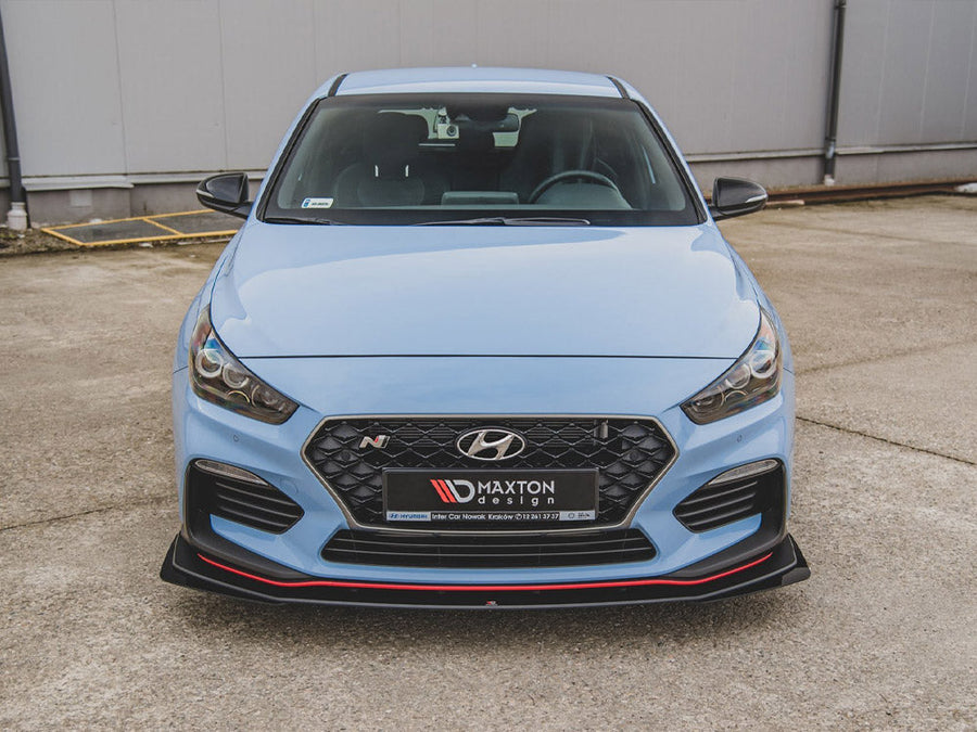 Maxton Design - STREET PRO DURABILITY FRONT SPLITTER + FLAPS HYUNDAI I30 N MK3 HATCHBACK / FASTBACK