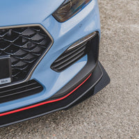 Maxton Design - STREET PRO DURABILITY FRONT SPLITTER + FLAPS HYUNDAI I30 N MK3 HATCHBACK / FASTBACK