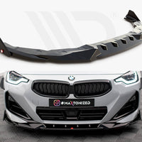 Maxton Design - FRONT SPLITTER V.2 + FLAPS BMW 2 COUPE M-PACK / M240I G42