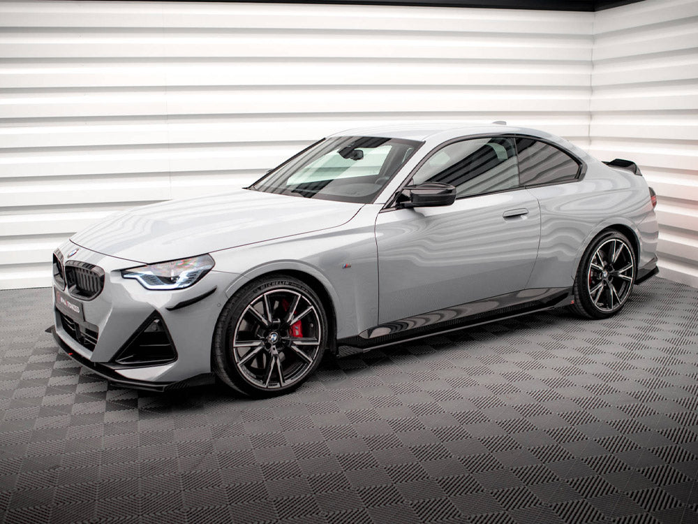 Maxton Design - STREET PRO SIDE SKIRTS DIFFUSERS + FLAPS BMW 2 COUPE M-PACK / M240I G42