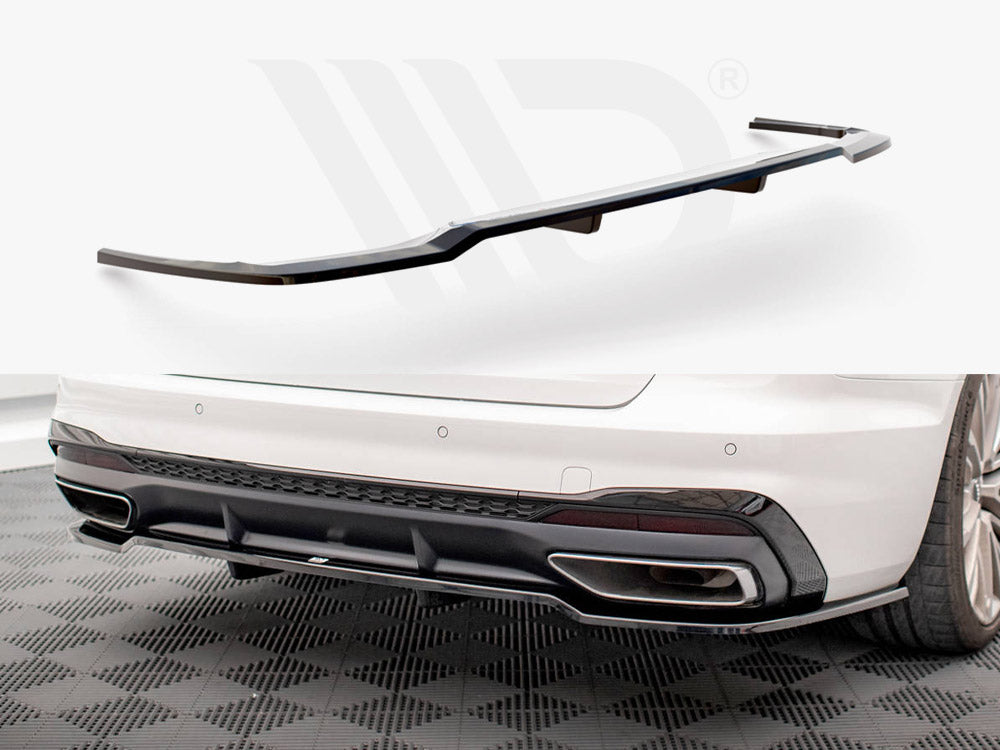 Maxton Design - CENTRAL REAR SPLITTER (VERTICAL BARS) AUDI A4 S-LINE B9 FACELIFT
