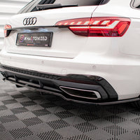 Maxton Design - CENTRAL REAR SPLITTER (VERTICAL BARS) AUDI A4 S-LINE B9 FACELIFT