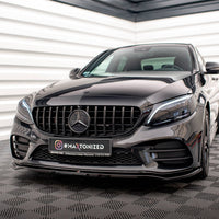 Maxton Design - FRONT SPLITTER V.1 MERCEDES C AMG LINE / C43 AMG SEDAN / COUPE W205 / C205 FACELIFT