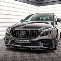 Maxton Design - FRONT SPLITTER V.2 MERCEDES C AMG LINE / C43 AMG SEDAN / COUPE W205 / C205 FACELIFT