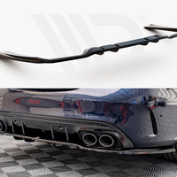 Maxton Design -Rear Splitter (Vertical Bars) Mercedes-AMG C43 Sedan / Estate W205 / S205 Facelift