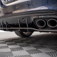 Maxton Design -Rear Splitter (Vertical Bars) Mercedes-AMG C43 Sedan / Estate W205 / S205 Facelift
