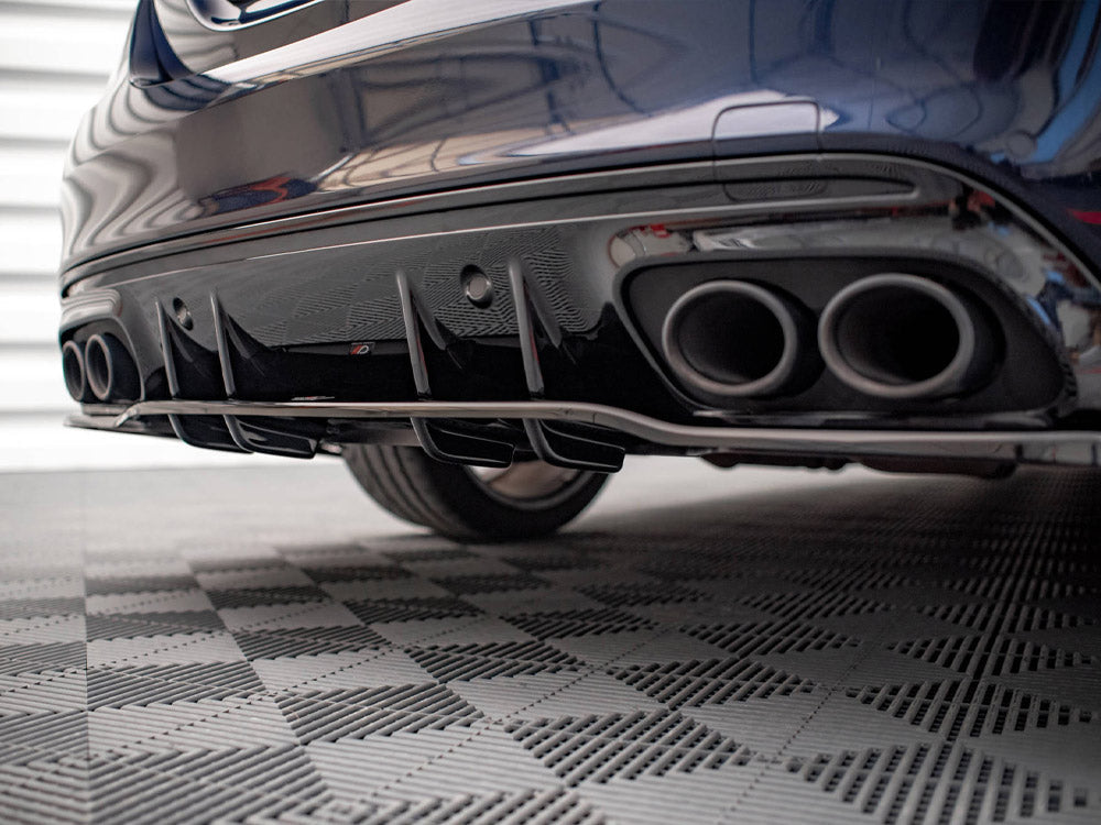 Maxton Design -Rear Splitter (Vertical Bars) Mercedes-AMG C43 Sedan / Estate W205 / S205 Facelift