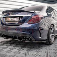Maxton Design -Rear Splitter (Vertical Bars) Mercedes-AMG C43 Sedan / Estate W205 / S205 Facelift