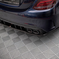 Maxton Design -Rear Splitter (Vertical Bars) Mercedes-AMG C43 Sedan / Estate W205 / S205 Facelift