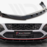 Maxton Design - FRONT SPLITTER V.2 + FLAPS HYUNDAI KONA N MK1