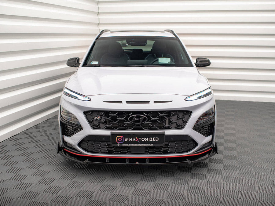 Maxton Design - FRONT SPLITTER V.2 + FLAPS HYUNDAI KONA N MK1