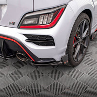 Maxton Design - REAR SIDE SPLITTERS V.1 + FLAPS HYUNDAI KONA N MK1