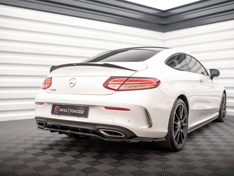 Maxton Design - CENTRAL REAR SPLITTER (VERTICAL BARS) MERCEDES C COUPE AMG-LINE C205 FACELIFT