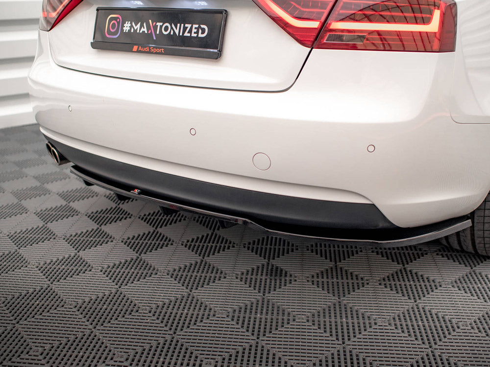 Maxton Design - CENTRAL REAR SPLITTER (VERTICAL BARS) AUDI A5 COUPE 8T FACELIFT