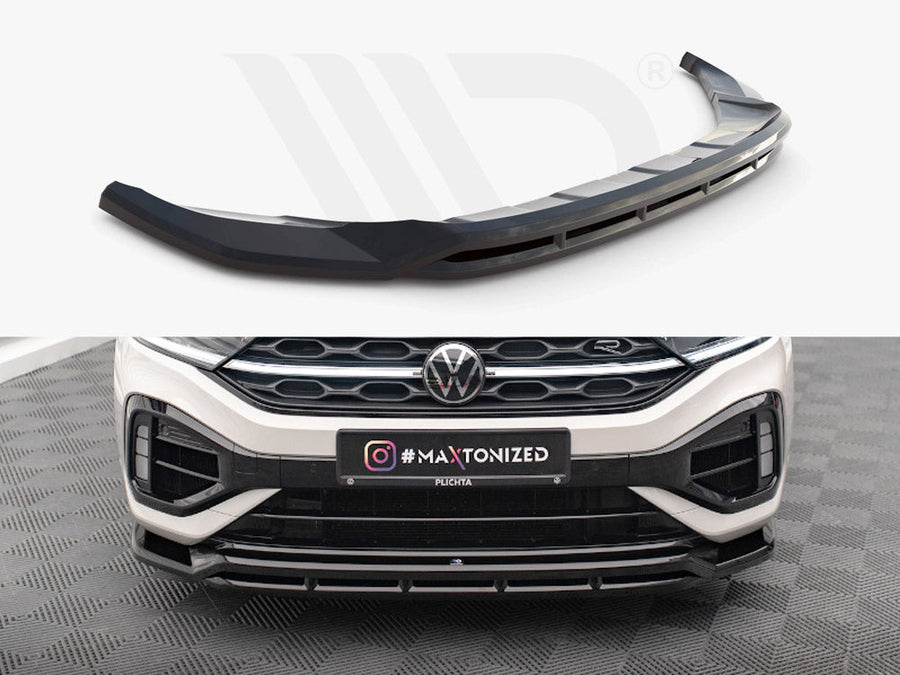 Maxton Design - FRONT SPLITTER V.1 VOLKSWAGEN T-ROC R MK1 FACELIFT (2021-)