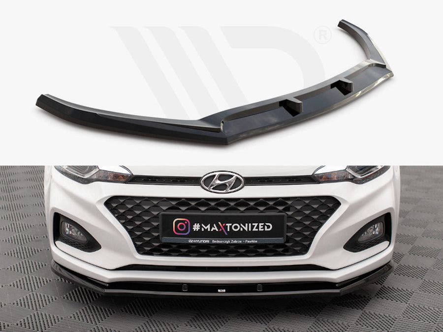 Maxton Design - FRONT SPLITTER FRONT SPLITTER V.1 HYUNDAI I20 MK2 FACELIFT
