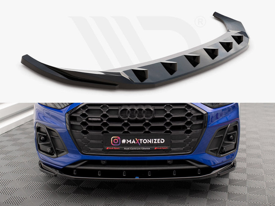 Maxton Design - FRONT SPLITTER V.2 AUDI SQ5 / Q5 S-LINE SUV / SPORTBACK MK2 FACELIFT