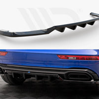 Maxton Design - CENTRAL REAR SPLITTER (VERTICAL BARS) AUDI Q5 S-LINE SUV MK2 FACELIFT