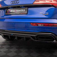 Maxton Design - CENTRAL REAR SPLITTER (VERTICAL BARS) AUDI Q5 S-LINE SUV MK2 FACELIFT