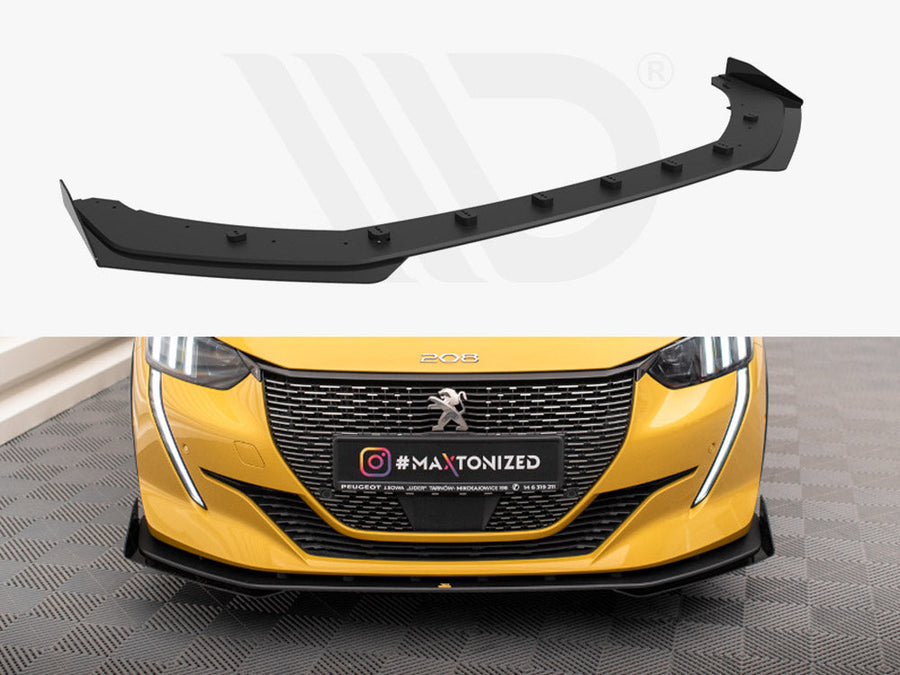 Maxton Design - STREET PRO FRONT SPLITTER + FLAPS PEUGEOT 208 GT MK2