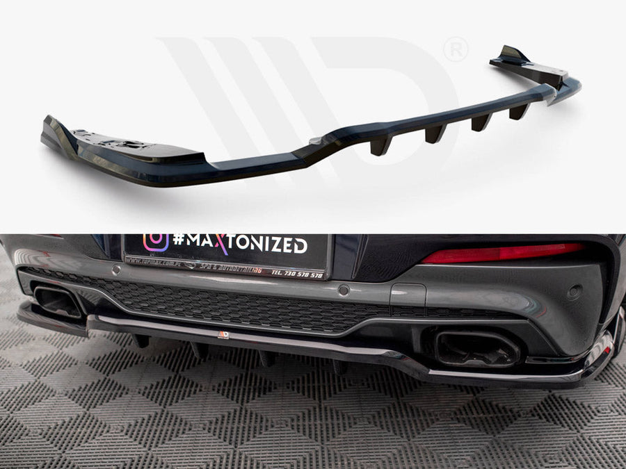 Maxton Design - CENTRAL REAR SPLITTER (VERTICAL BARS) V.2 BMW X4 M-PACK G02