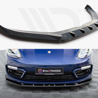 Maxton Design - FRONT SPLITTER V.2 PORSCHE PANAMERA E-HYBRID 971 FACELIFT
