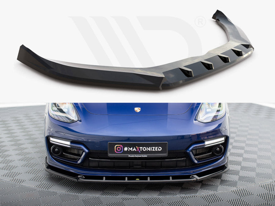 Maxton Design - FRONT SPLITTER V.2 PORSCHE PANAMERA E-HYBRID 971 FACELIFT