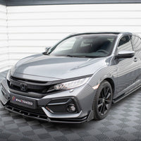 Maxton Design - FRONT SPLITTER V.1 + FLAPS HONDA CIVIC SPORT MK 10